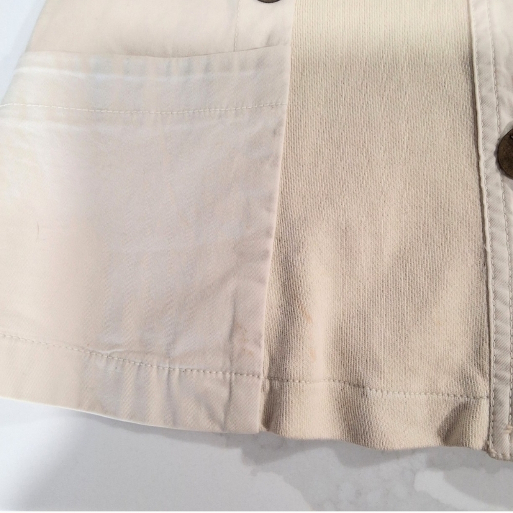 XCVI~Chic Womens~Cream~Hooded Jacket~Detachable Hood~Lightweight Cotton~SMALL - Picture 3 of 10